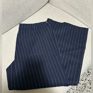 H&M Pinstriped Navy Pants NWT